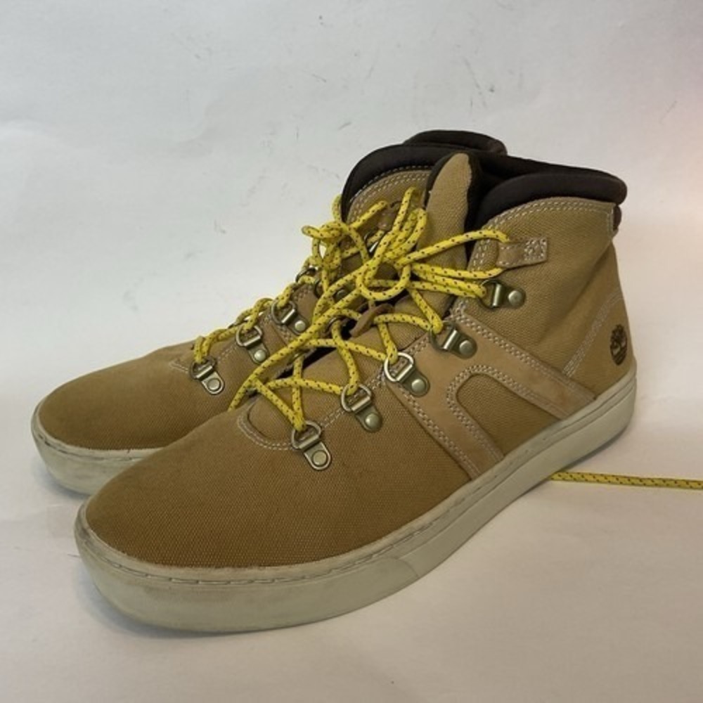 Timberland A1HK5 Ortholite Mustard Canvas LaceUp Ankl Chukka Boots Men 9.5 China